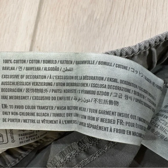 Abercrombie Fitch Baggy Cargo Pants Women S Army Green Pull-on Drawstring Zipper - Picture 7 of 9